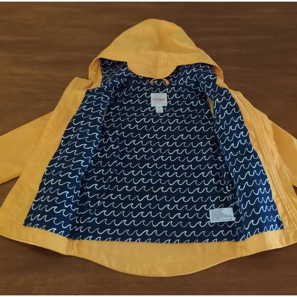 Yellow Long Sleeve Waterproof Raincoat Kids/Boy/Girls size 3T GUC - Picture 5 of 9